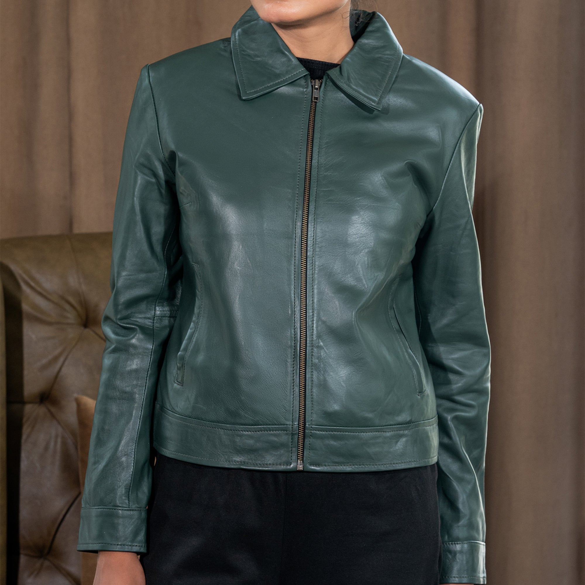 Women’s Classic Polo Collar Jacket