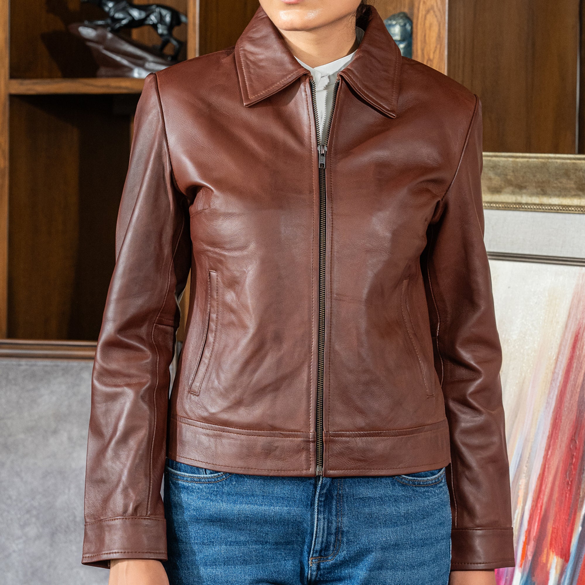Women’s Classic Polo Collar Jacket
