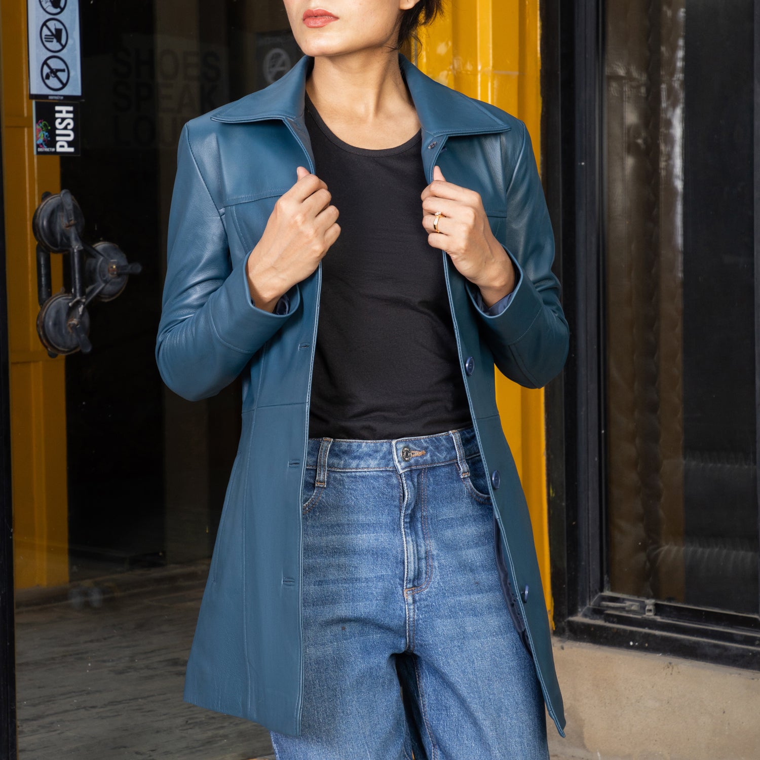Real leather car coat for women – Jild Leather