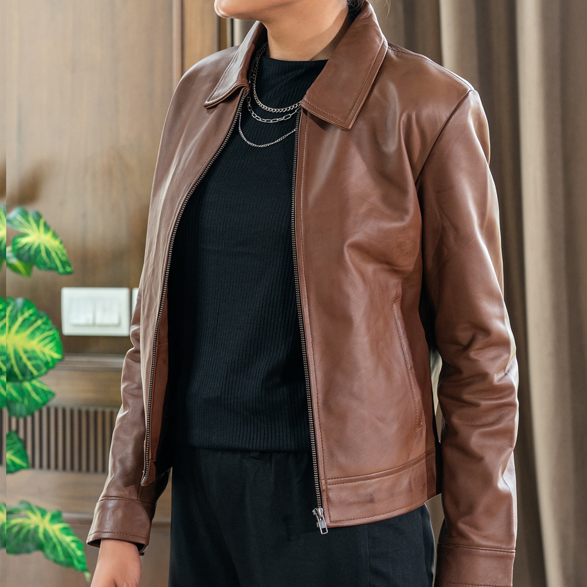 Women’s Classic Polo Collar Jacket