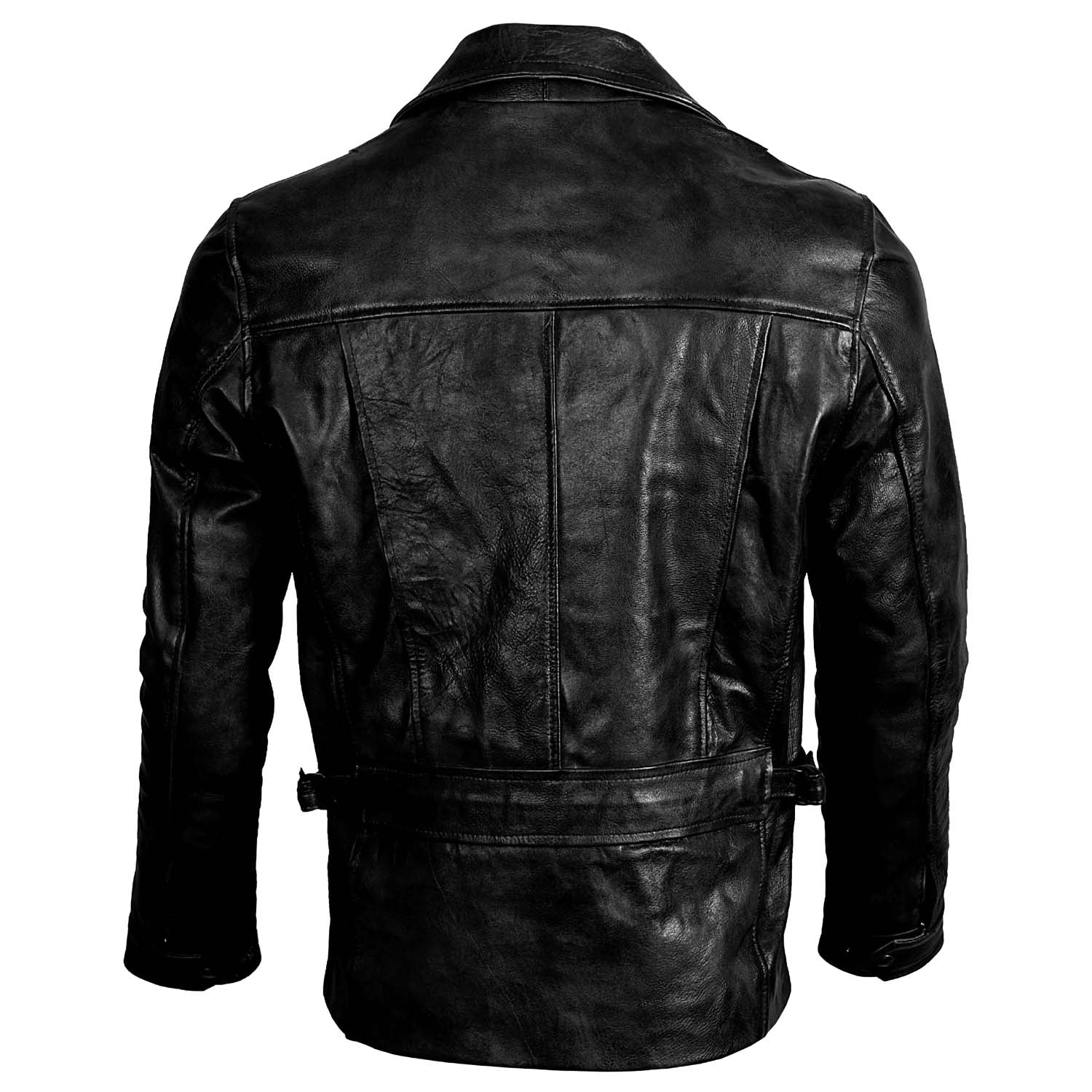 Mens Captain America Biker Black Leather Jacket