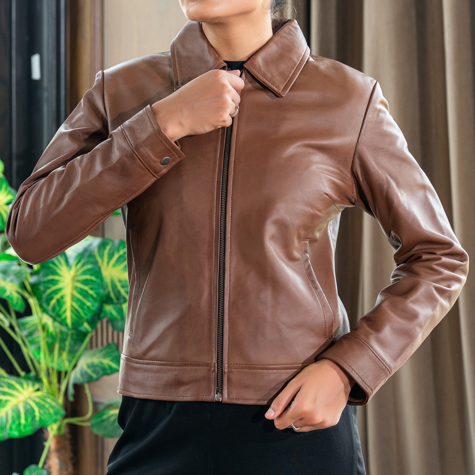 Women’s Classic Polo Collar Jacket