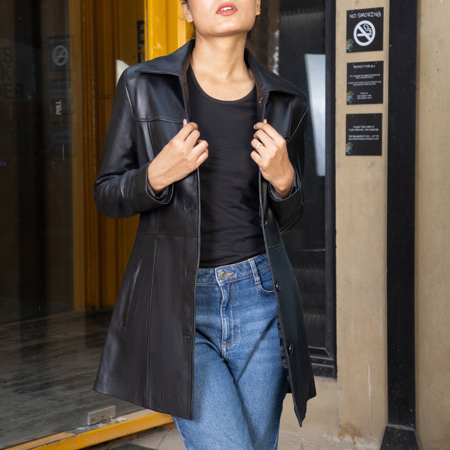 Jild Leather USA women’s real leather coat