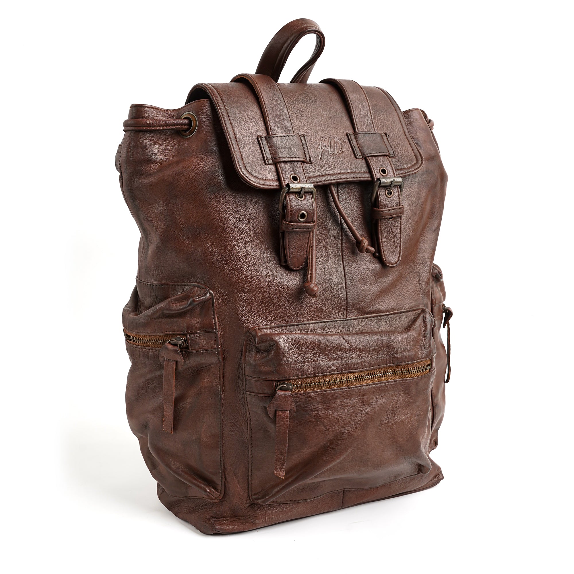 Leather Backpack Travel Laptop Office Bag