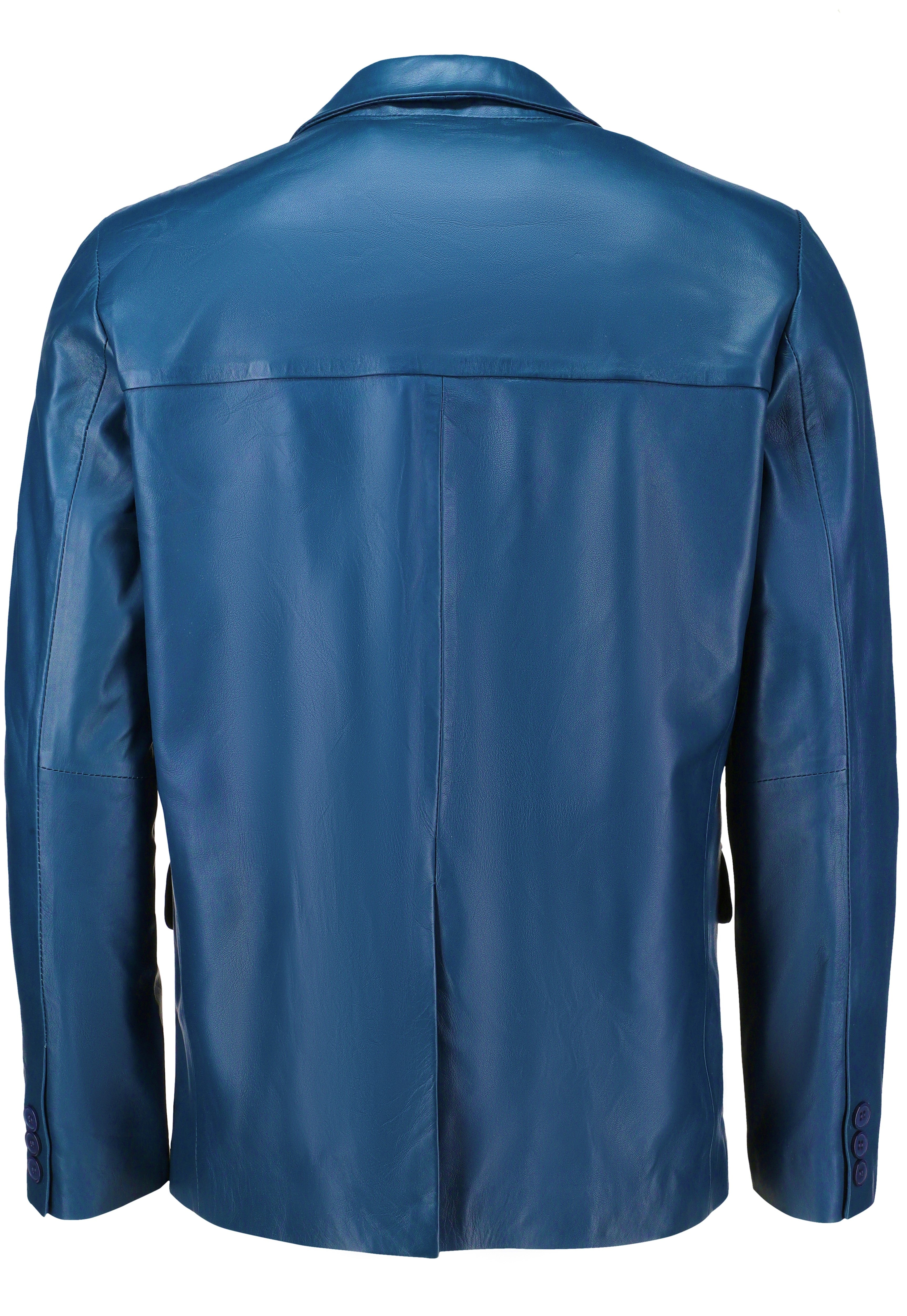 Invisible Stitch Casual Leather Blazer for Men – Trendy Style