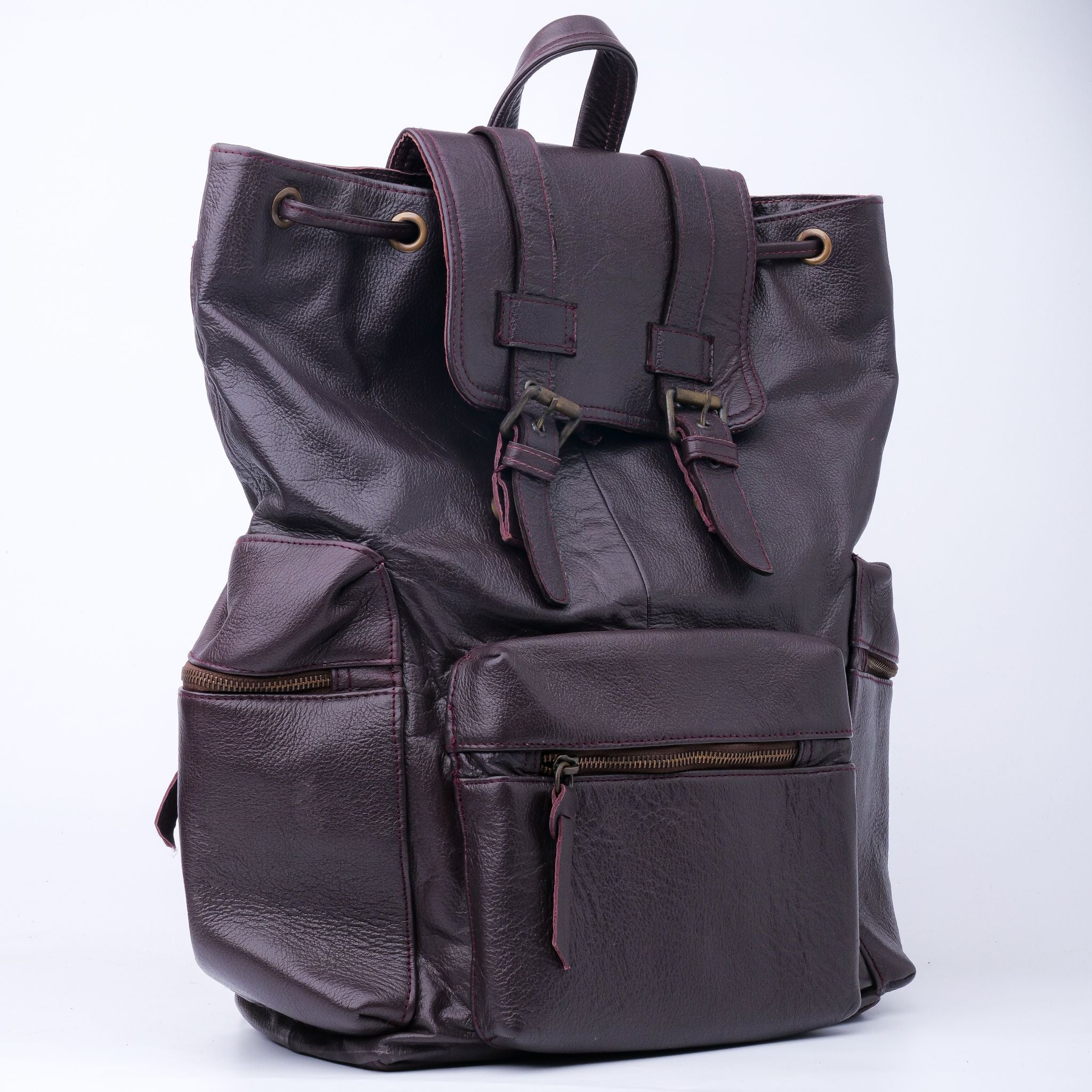 Chestnut Leather Backpack Travel Laptop Office Bag