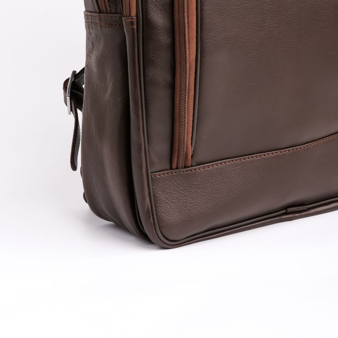 Trio Brown Leather Backpack