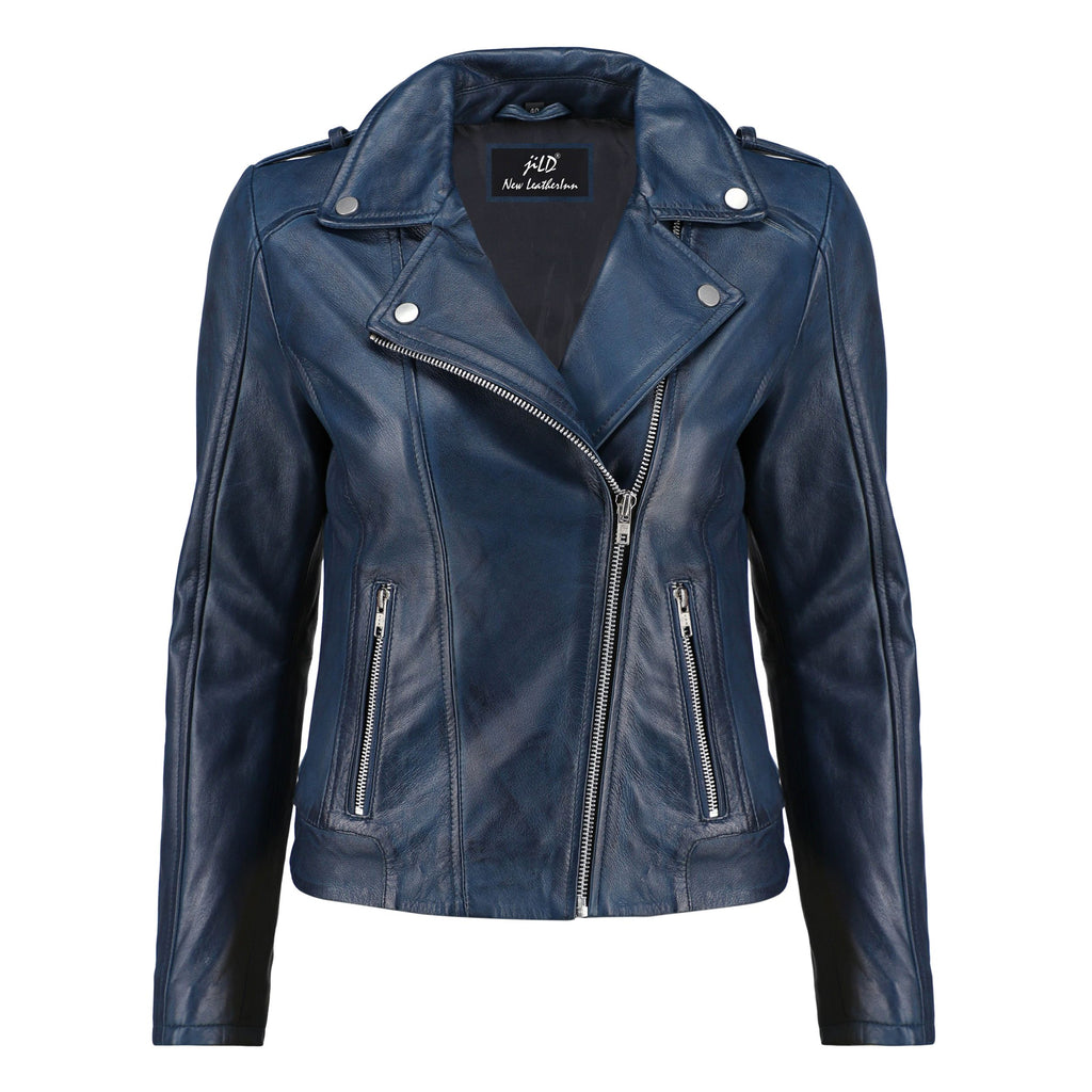 Women's Stylish Motorcycle Fashion Leather Biker Jacket