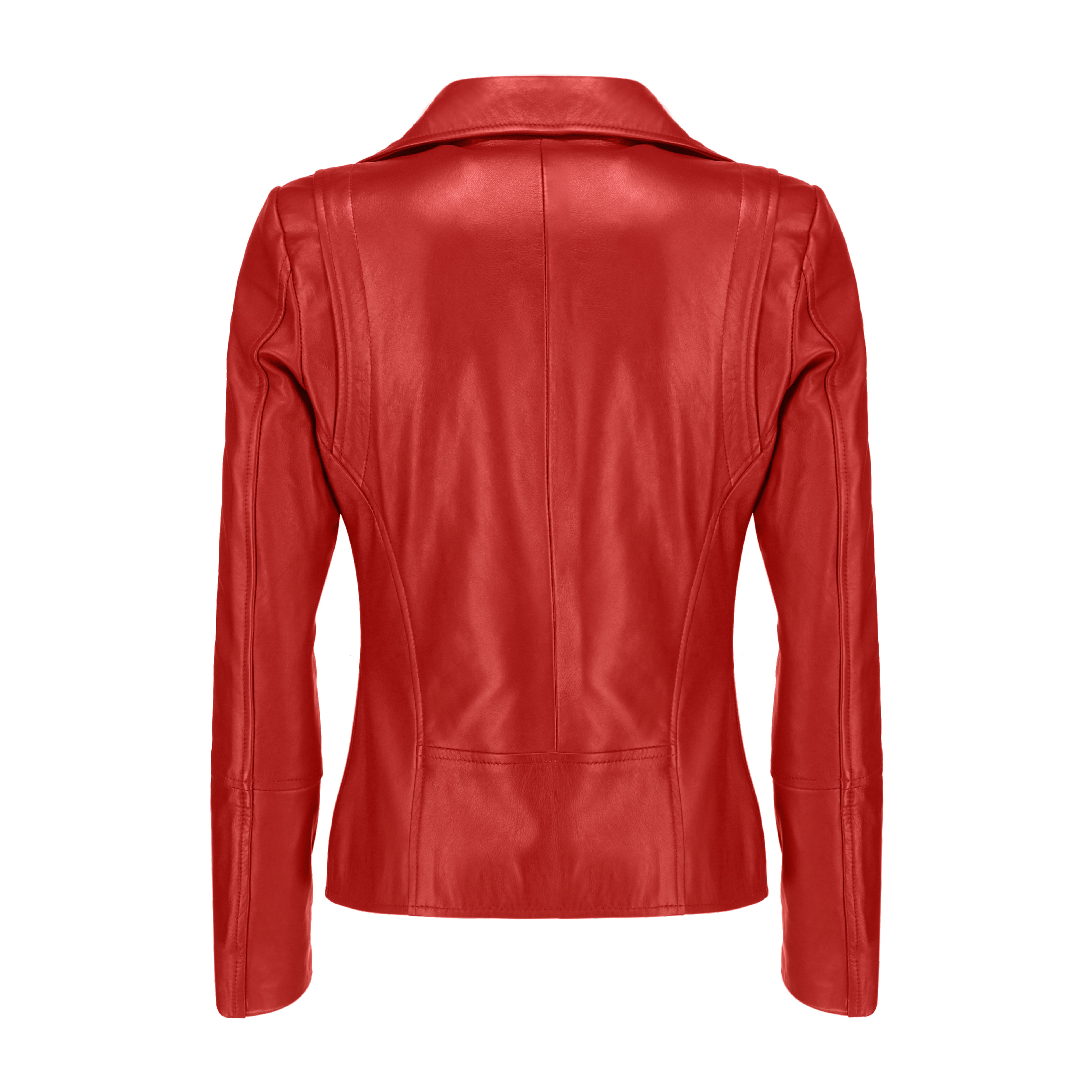 Women's Asymmetrical Zip White Leather Jacket