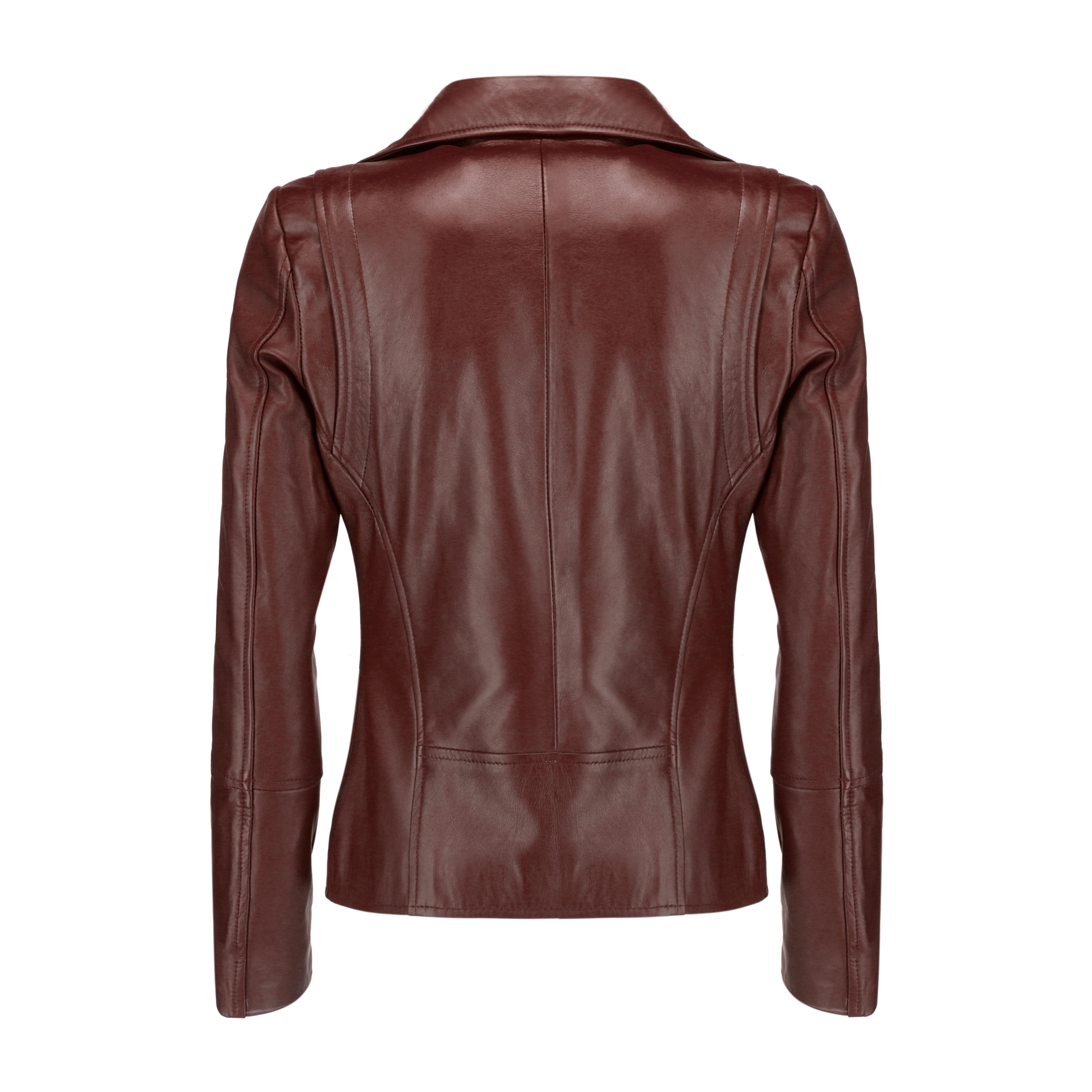 Women's White Moto Jacket with Asymmetrical Design