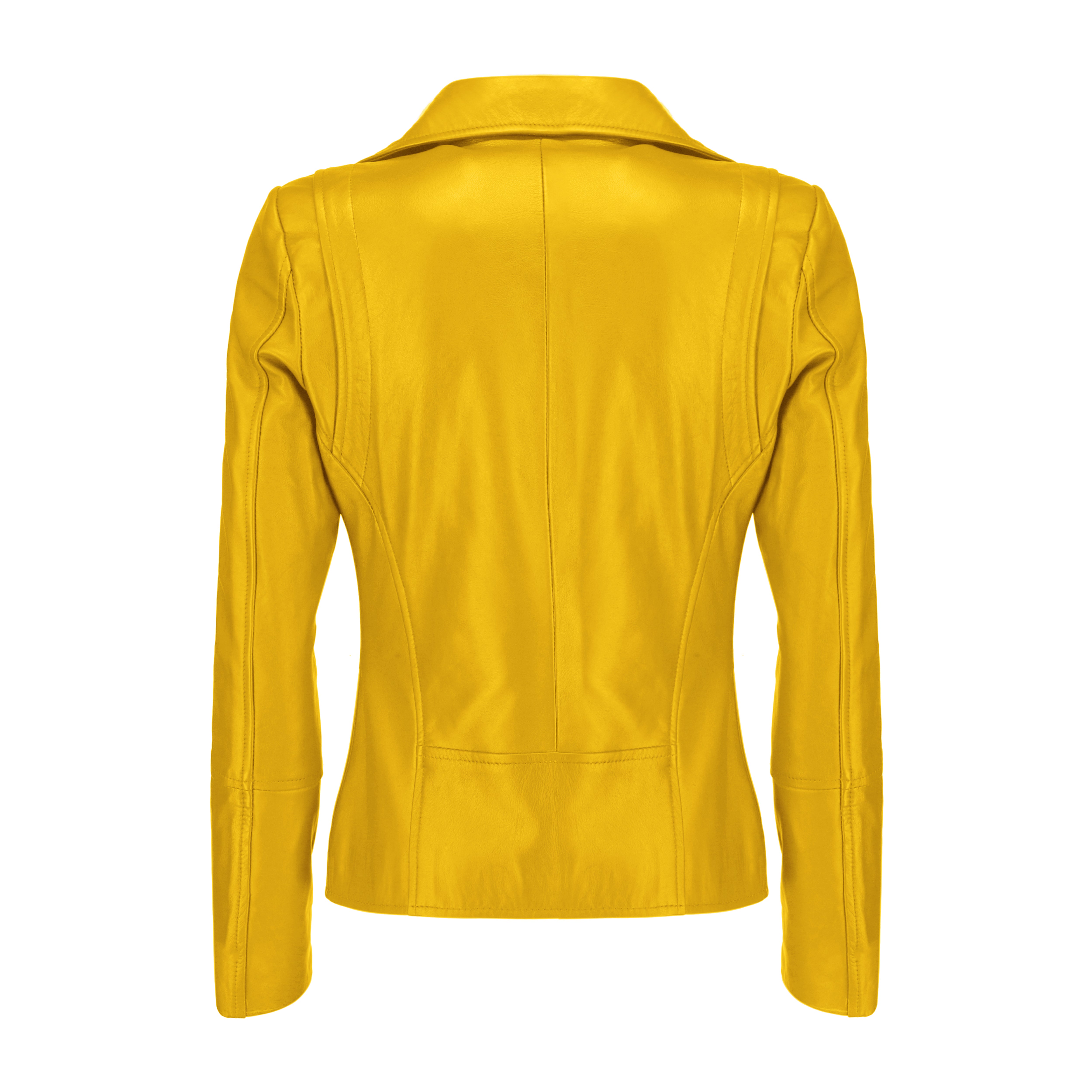 Premium Women's White Leather Biker Jacket