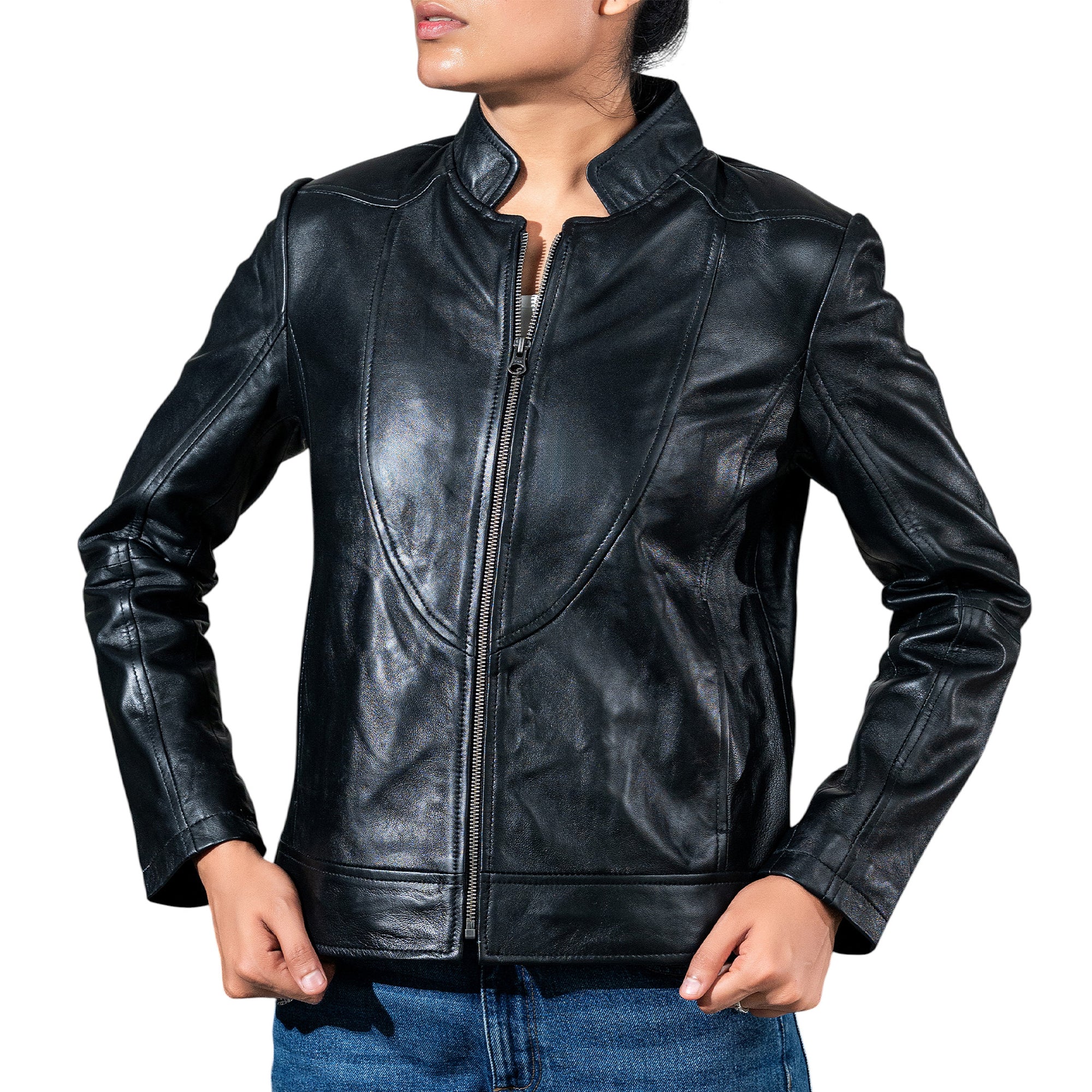 Womens Casual Leather Jacket