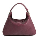 Handmade Woven Burgundy Leather Bag – Original Design

