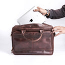 Everyday Companion Leather Laptop Bag-Vintage Midnight Brown