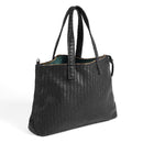 black leather handbag for womens