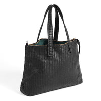 black leather handbag for womens