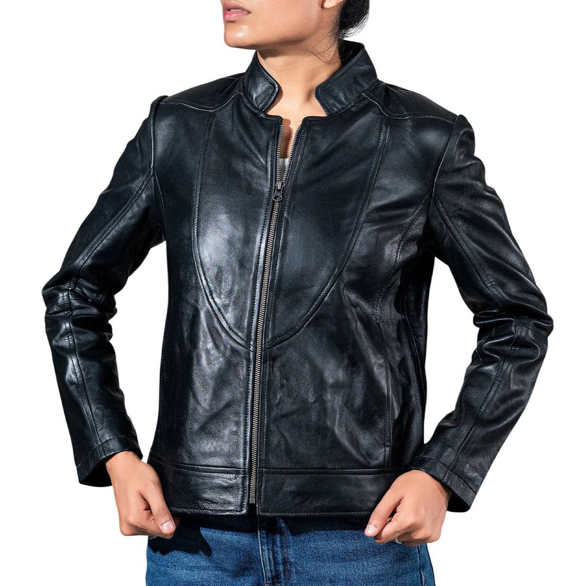 Womens Casual Leather Jacket