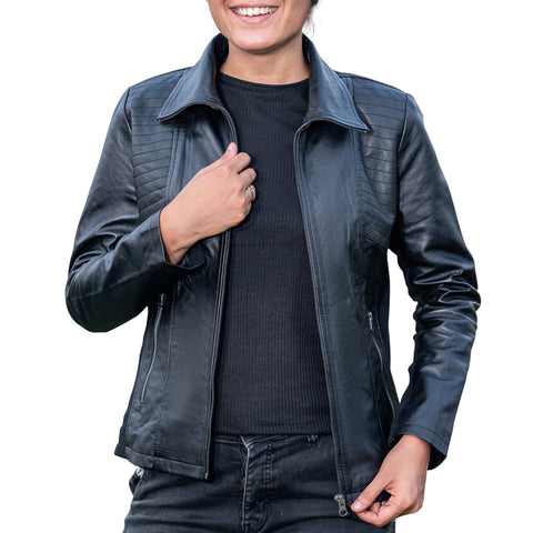 Classic Women’s Real Leather Jacket