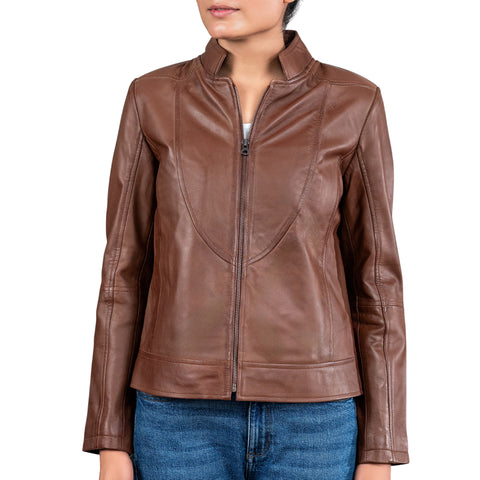 Womens Casual Leather Jacket