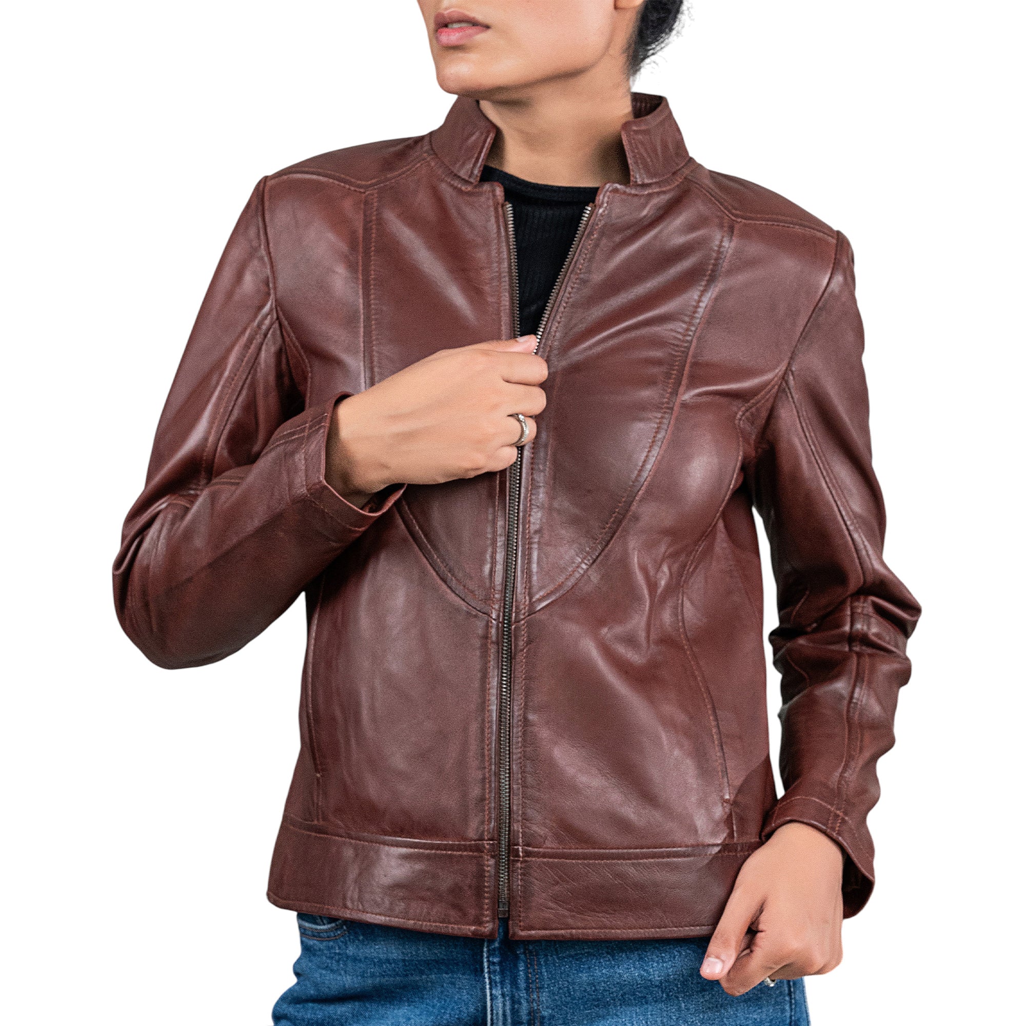 Womens Casual Leather Jacket