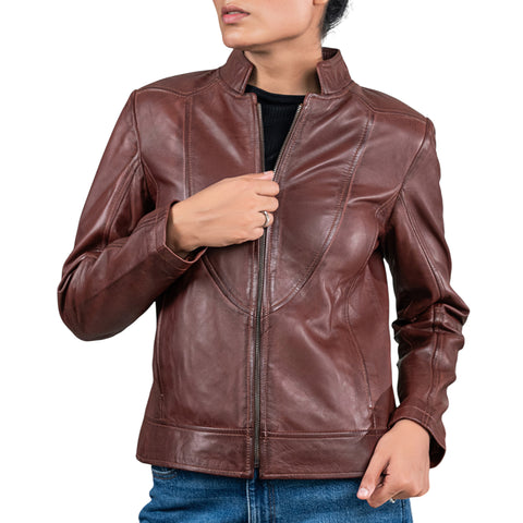 Womens Casual Leather Jacket