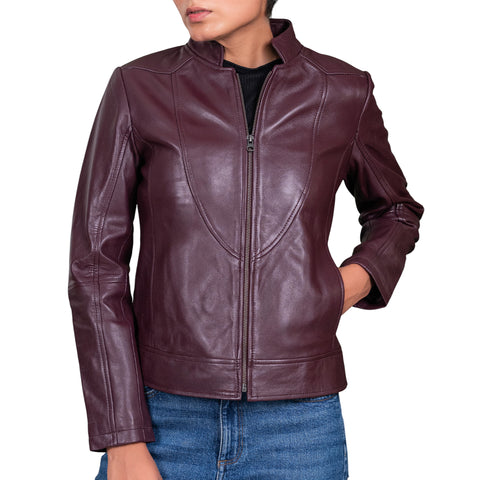 Womens Casual Leather Jacket