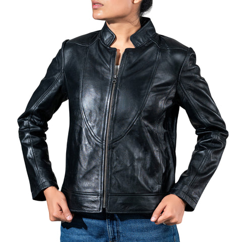 Womens Casual Leather Jacket