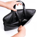 The Founder Ultra Slim Leather Laptop Bag-Black