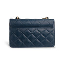 Flora Quilted Crossbody Leather Bag - Blue