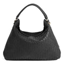 Handmade Woven Original Black Leather Bag