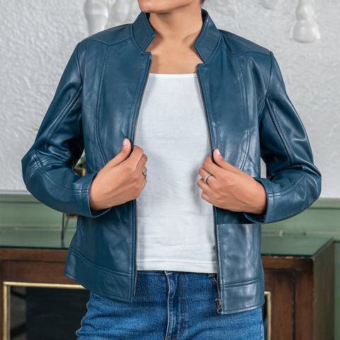 Womens Casual Leather Jacket