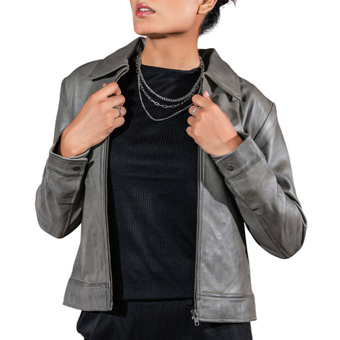 Women’s Classic Polo Collar Jacket