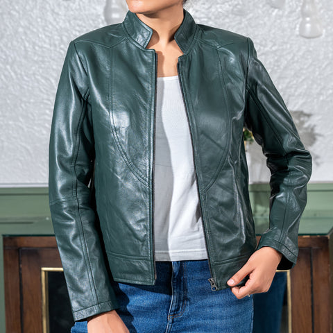 Womens Casual Leather Jacket