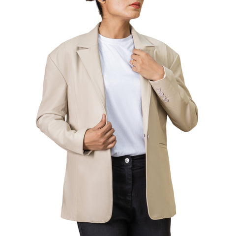 Jild Oversized Leather Blazer for Women