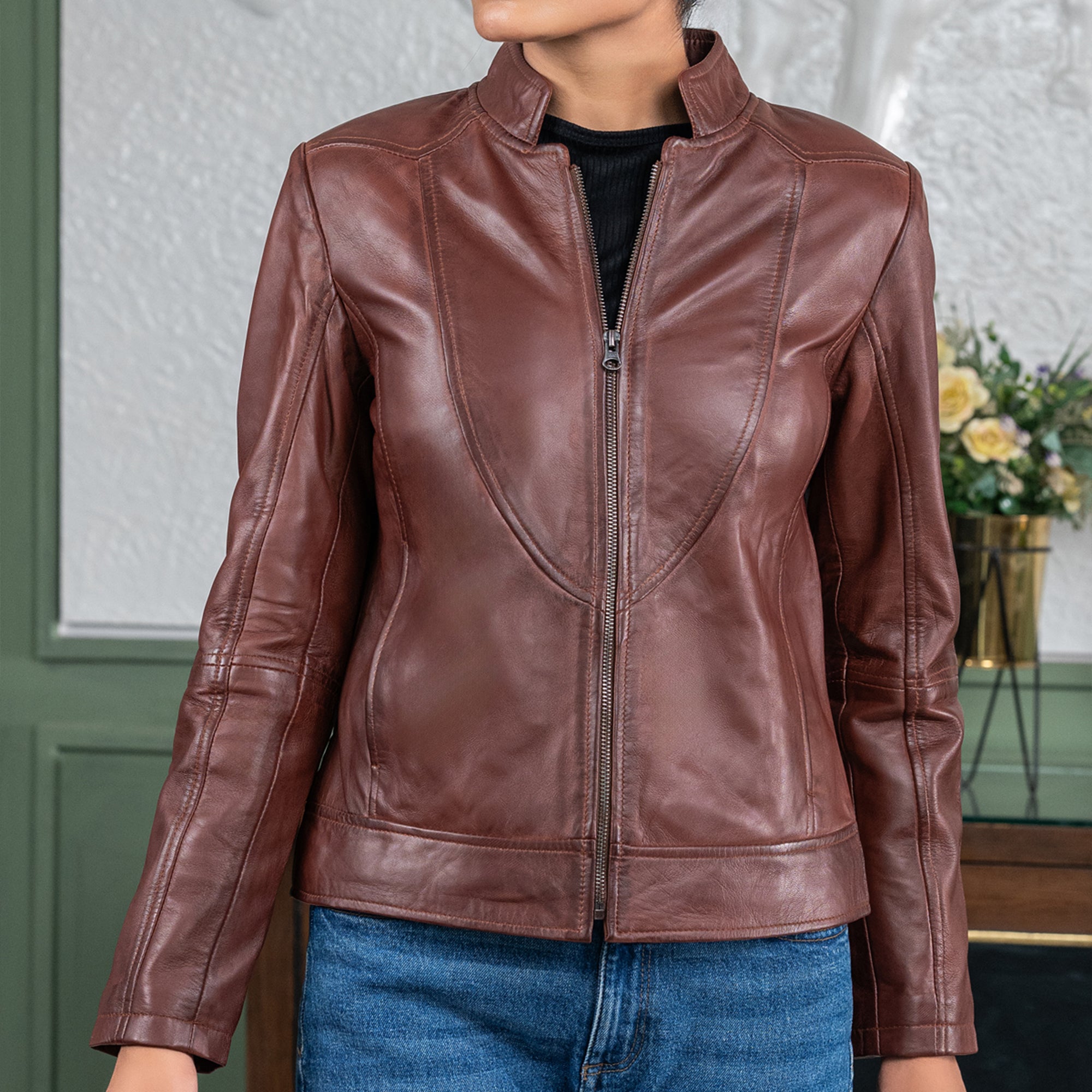 Womens Casual Leather Jacket