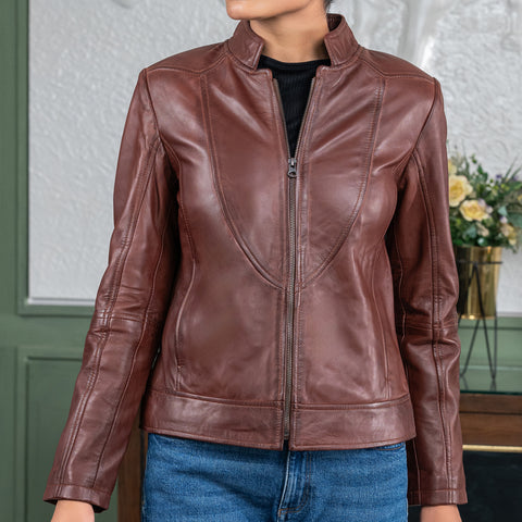 Womens Casual Leather Jacket