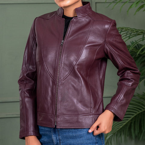 Womens Casual Leather Jacket