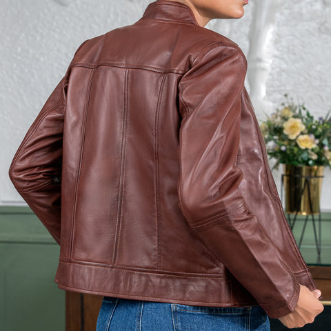 Womens Casual Leather Jacket
