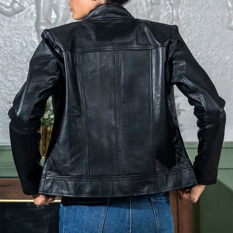 Womens Casual Leather Jacket