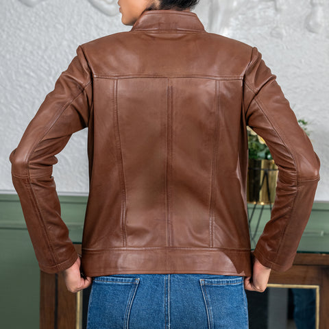 Womens Casual Leather Jacket