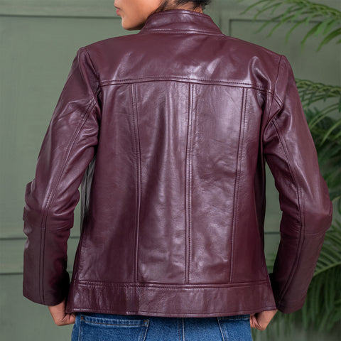 Womens Casual Leather Jacket