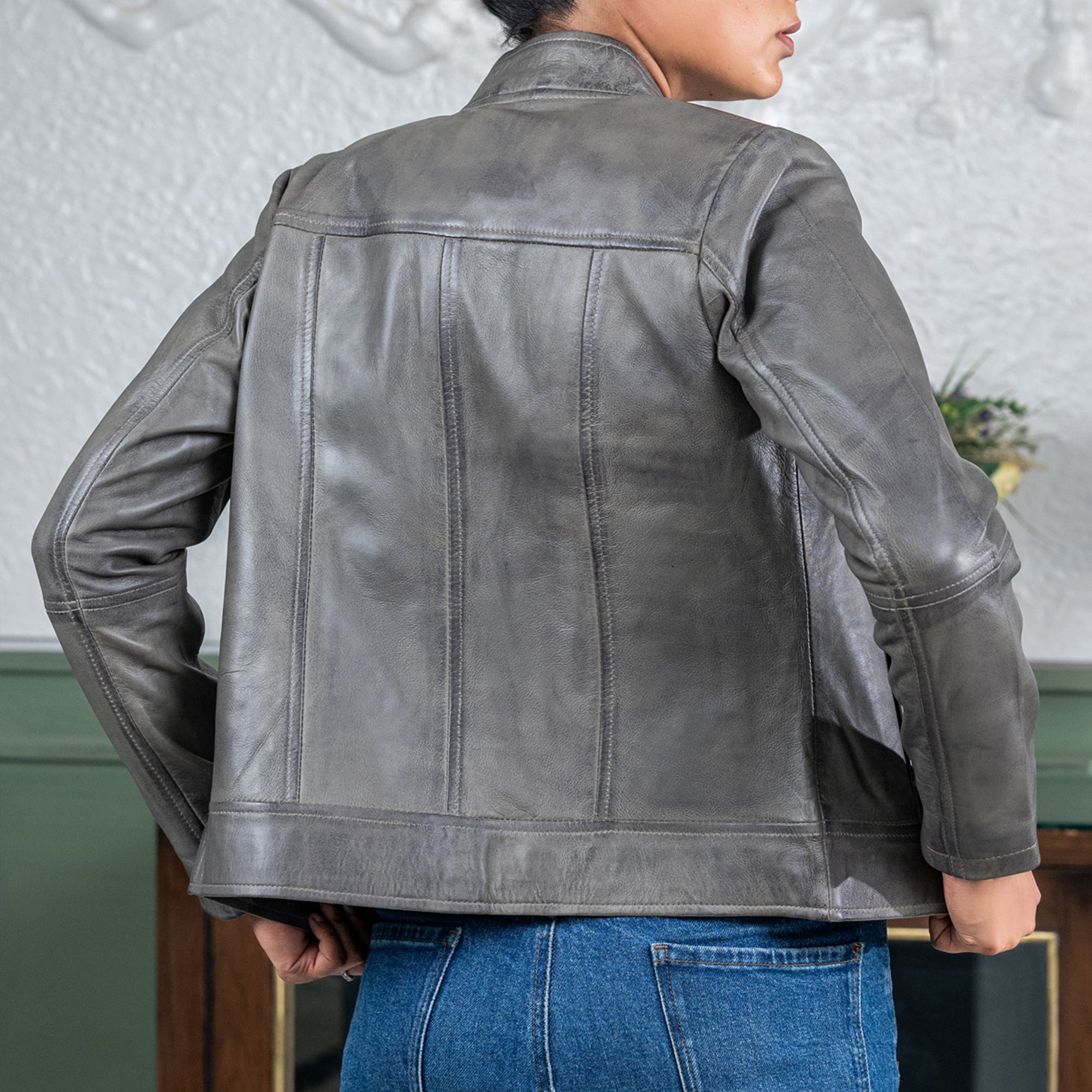 Womens Casual Leather Jacket