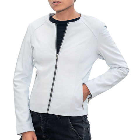 Womens Basic Everyday Leather Jacket