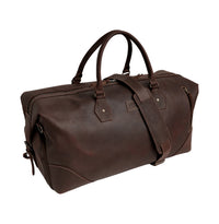 The Weekender Travel Leather Duffle Bag-Midnight Brown