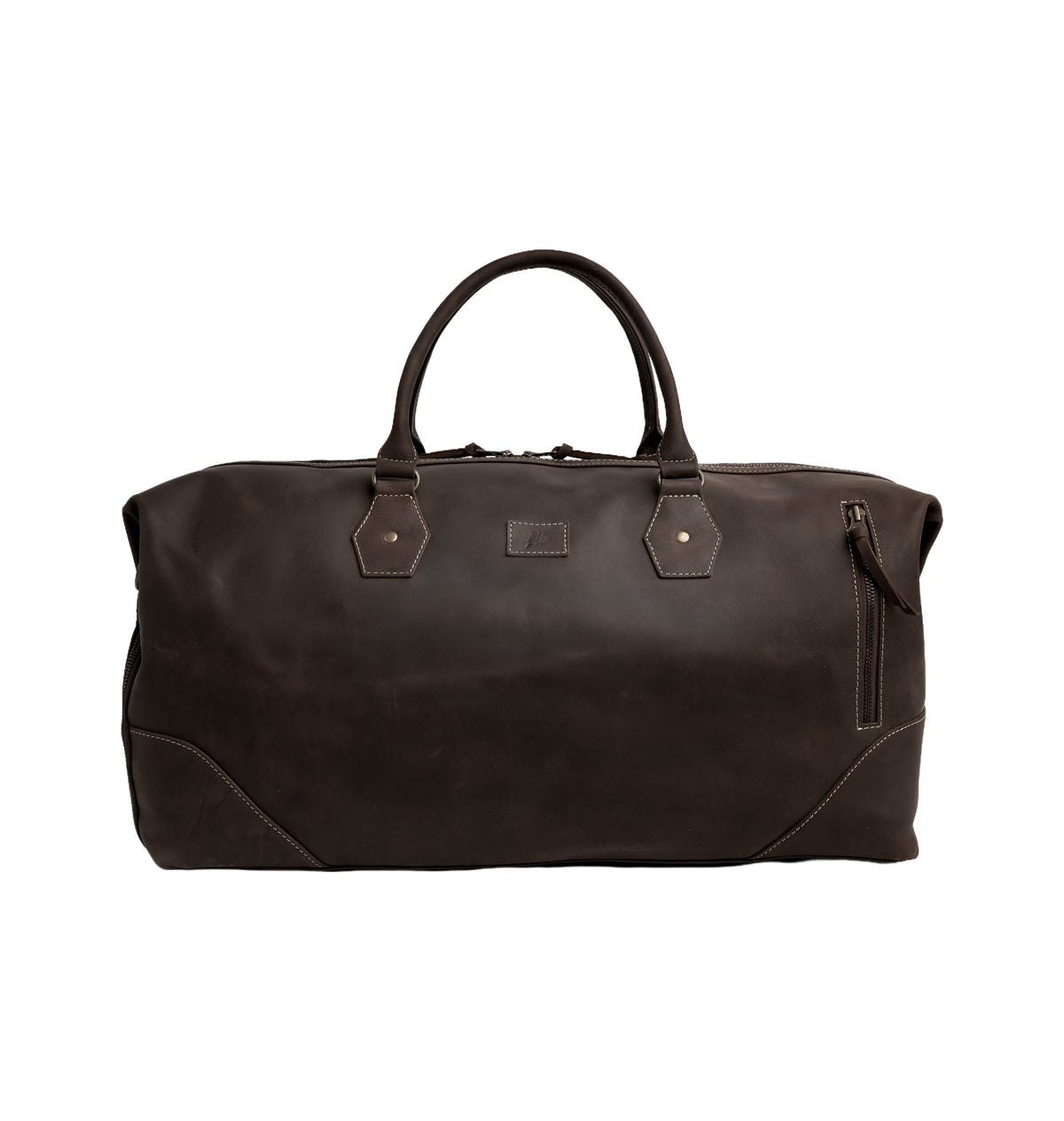 The Weekender Travel Leather Duffle Bag-Dark Brown