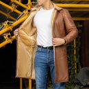 Men's Turlock Tan Shearling Leather Coat