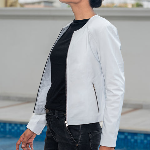 Womens Basic Everyday Leather Jacket