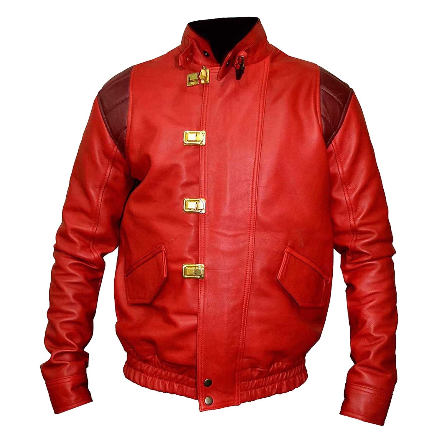 Mens Akira Kaneda Red Leather Jacket