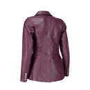 Women's Kim Kardashian Double Breasted Brown Leather Blazer