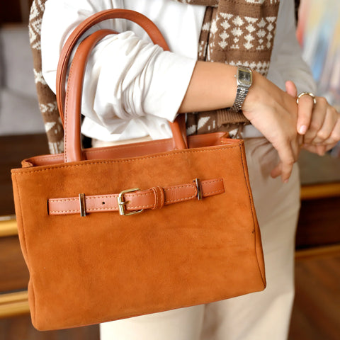 Espresso Suede Bag